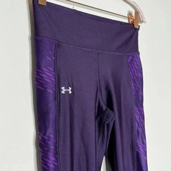 UNDER ARMOUR Mileage S Purple Print Leggings EUC - Picture 6 of 12
